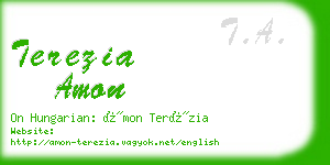 terezia amon business card